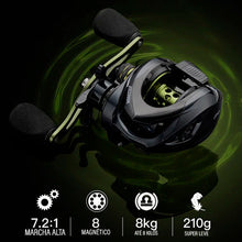 Carregar imagem no visualizador da galeria, Carretilha Shimano 7:2:1 - 8kg Drag + Óculos Pescador Grátis